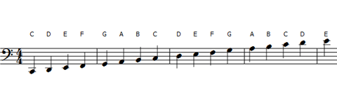 notes on the bass clef